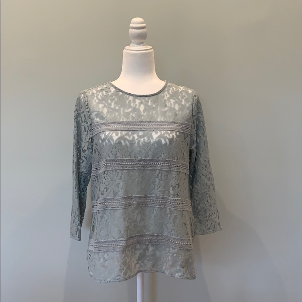 The Limited blue lace top